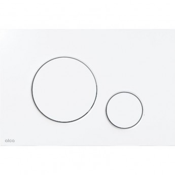 Кнопка управления ALCAPLAST M676 для скрытых систем инсталляции, белый матовый