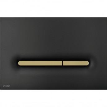 Кнопка управления ALCAPLAST M1878-7 для скрытых систем инсталляции черный-матовый/золотой-матовый Кнопка управления ALCAPLAST M1878-7 для скрытых систем инсталляции черный-матовый/золотой-матовый