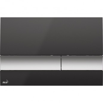 Кнопка управления ALCAPLAST M1728-2 хром/черная, матовая Кнопка управления ALCAPLAST M1728-2 хром/черная, матовая