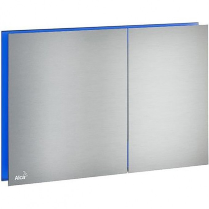 Кнопка управления ALCAPLAST с подсветкой, металл матовый, цвет голубой AIR LIGHT-BLUE