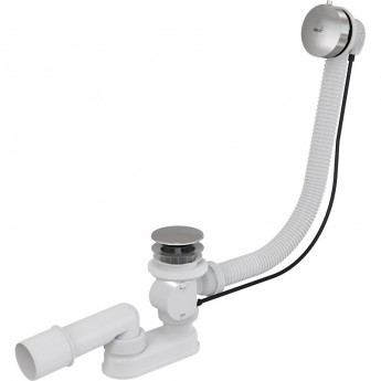 Сифон ALCAPLAST A551KM-80 для ванны автомат комплект, металл/металл, длина 80 см