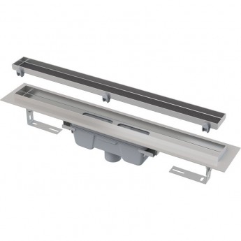 Водоотводящий желоб ALCAPLAST APZ1007-1050 FLOOR с порогами для решетки под кладку плитки вертикальный сток