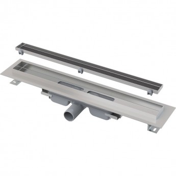 Водоотводящий желоб ALCAPLAST APZ107-950 FLOOR с порогами для решетки под кладку плитки Low, горизонтальный сток