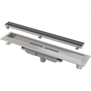 Водоотводящий желоб ALCAPLAST APZ1107-950 FLOOR с порогами для решетки под кладку плитки Low, вертикальный сток